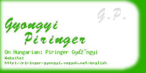 gyongyi piringer business card